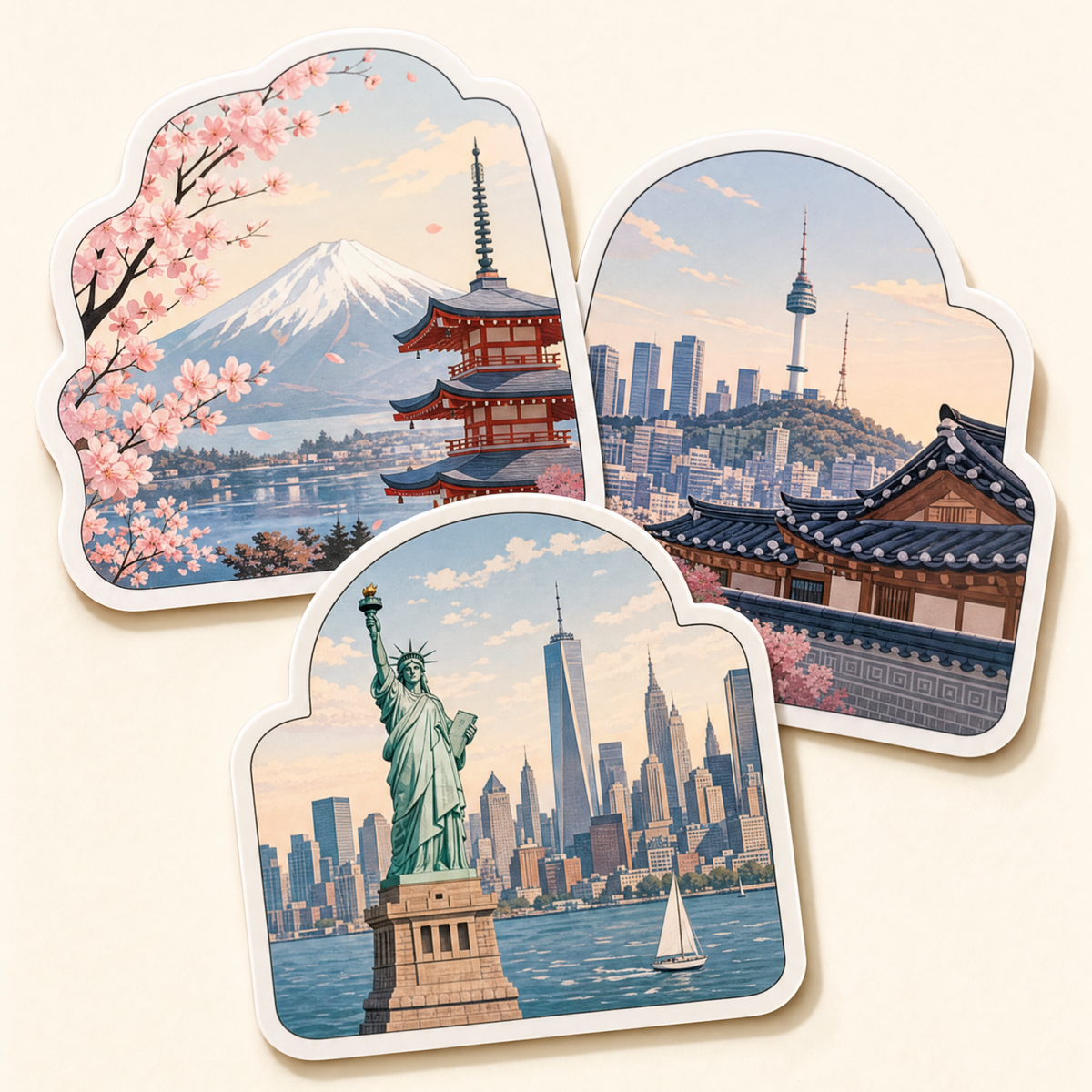 🎁 3X Stickers Décoratifs